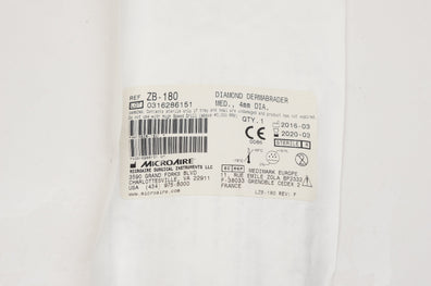 Microaire ZB-180 Diamond Dermabrader, 4mm Diameter (x)